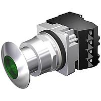 SIEMENS 52PP2B3A Push-Pull PP2,MTD,FV 6V,CHR-GRN,1NO-1NC