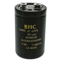 KEMET ALS30A223KE063 Screw Terminal Aluminum Electrolytic Capacitor 63volts 22000uF 20%