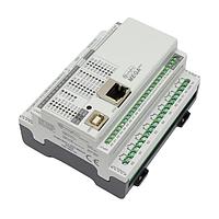 Industrial Shields 100-200-10 PLC Controllino MEGA pure Power 12Vdc to 24VdcEthernet, RS485ອິນພຸດ (21 IN): 16x ອານາລອກ (0-10Vdc) / ດິຈິຕອນ (24Vdc), 5x ດິຈິຕອນ ອິນພຸດ / ເຂົ້າສະຖິດ. ອອດພຸດ (40 Out): 16x ເຣເລ, 24x ດິຈິຕອນ