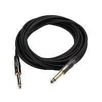 Io Audio Technologies IO-IC109005-T2MCH Audio Cable Cable Assembly, 1/4" TS to 1/4" TS, Chrome and Gold Straight Connector, Mono, 5'