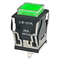 NKK Switches LB01KW01-5F24-JF ປຸ່ມກົດສະແດງຜົນ LED ສີຂຽວ