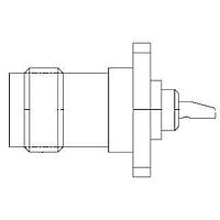 Amphenol SV Microwave M39012/32-0001 ຕົວເຊື່ອມ RF MIL Spec TNC Jack ການບວກບັນດາດດ້ວຍການບວກບັນດາດ 4-ຮອນ ຕິດຕັ້ງ Flange