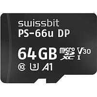Swissbit SFSD032GN1PT1TB-I-6F-02P-SW4 ບັດ SD ອຸດສາຫະກຳ microSD Card, PS-66u DP 32 GB, 3D PSLC Flash, -40C ຫາ +85C