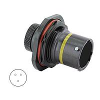 Eaton Souriau-Sunbank 8STA70898PA ຕົວເຊື່ອມຕໍ່ Jam Nut Receptacle - ຂະໜາດ 8 - 3 ຂໍ້ຕິດຕໍ່ - ຜູ້ຊາຍ