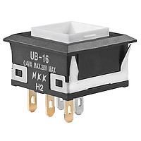 NKK Switches UB16KKG016G ປຸ່ມກົດສະແກນ LOW PROFILE PSHBTTN ILLMNTD/PC AND SLDR