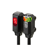 OMRON E3T-ST33 Ultracompact, Ultrathin ເຊັນເຊີ Photoelectric ມີເຄື່ອງຂະຫຍາຍສຽງໃນຕົວ (2000 mm, through-beam, PNP, Light-ON)