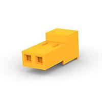 AMP Connectors - TE Connectivity 640431-2 ກອງຮັບສະຫນອງປິດບໍ່ມີແທບ 2P ສີແດງສົ່ມ 18 AWG