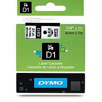 DYMO 63020728 Labelmanager D1 ເທບສີດໍາ/ສີຂາວ (6mm x 7m)