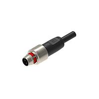 Lumberg Automation PP12M-MSSV4A-0288-0500 Sensor Cables / Actuator Cables M12 pigtail, Push Pull, sensor cable, PUR black cable, shielded, male, straight, A-coded, 4-Pin, 4x0.34mm