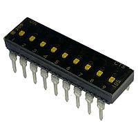 CTS Electronic Components 209-9LPSTF ສະຫນັບ DIP ຜ່ານຮູ, DIP SWITCH ທອງ, 9-ຂາ, ຕົວກະທົບຮູບແບບຕ່ຳ, ການປິດການດ້ານລຸ່ມ, ການປິດການດ້ານດ້ານ, ອອບ, ການຫຸ້ມທີບ