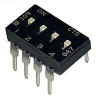 CTS Electronic Components 209-4LPS ສະຫນາມສະລັບ DIP 4 ສ່ວນສະລັບ SPST