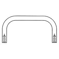 RAF Electronic Hardware 8110-632-A-24 ດາວພາຍໃນ 1/4 OD X 3.00 Lg X 1.00 Ht ດາວພາຍໃນຮອບມື