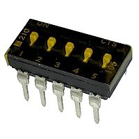 CTS Electronic Components 210-5MST ສະຫນາມສະລັບ DIP 5 ສ່ວນສະລັບ SPST