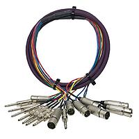 Switchcraft XLRM05TRS ເຄື່ອງສົມບັດ XLR M-TRS M, 5 FT 8 CH AUD SNAKE