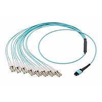 Molex 1062836379 ການປະກອບສາຍເສັ້ນແສງ Fiber Optic QSFP-DD MPO-to-(8) LCD Uni JMPR ASSY 50/125um 3mm Multi 16 Fiber OM3 15.0m Aqua
