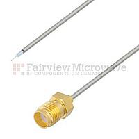 Fairviewmicrowave FMCA1186 ທົດສອບ Probe Pigtail SMA Female to Stripped Lead Cable .047 Coax ແລະ RoHS Compliant (FM-SR047CUTN Coax ; 6 GHz)