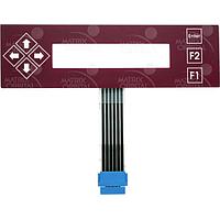 Matrix Orbital KPP202A-DR ປິດຄີບອດ 7 ປຸ່ມ Adh Keypad Overlay ສີແດງມືດ