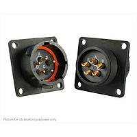 Eaton Souriau-Sunbank UTS014E5PZ ຮັບສະຕິເຄື່ອງ ຮັບສະຕິເຄື່ອງພລາສຕິກຮູບສີ່ແຂນມີຟແລງ, ບໍ່ມີຫົວຄົງຫົວ, ມີ 5 ຕໍ່ຕ່າງຊາຍຊອດເຕີ, IP68/69K ໃນສະພາບບໍ່ໄດ້ຕ້ອງການການຕໍ່ຕ້ານ, ການກຳນົດລະຫັດ Z