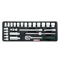 TOPTUL GCAT2502- 25PCS - 3/8inch DR. Flank Socket Set