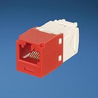 Panduit CJK688TGRD ຕູ້ເຊື່ອມຕໍ່ແບບມົດູລາ / ຕູ້ເຊື່ອມຕໍ່ Ethernet Mini-Com Keyed Mod Cat 6 UTP 8 pos