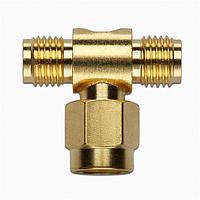 Pomona Electronics 72969 ຕົວແປ RF - Tee SMA T TYPE, JACK (F) / PLUG(M) / JACK (F)