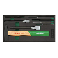 TOPTUL GVA0807 Hammer, Punch &amp; Chisel Set (8 pcs)
