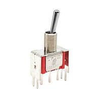 E-Switch 100SP1T1B1VS2QE ສະຫນັບສະຫນູນ Toggle TOGGLE, SPDT, On-On, ຕິດຕັ້ງບົດບາດ Panel