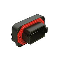 Amphenol SINE Systems AT13-12PB-BM03 ຕົວເຊື່ອມ RA Flng Mnt PCB Rcpt 12POS Blk Tin Cont B