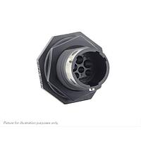 Eaton Souriau-Sunbank UTGX7103W3P ຮອບຮອງ Jam nut receptacle, ບໍ່ມີ backshell, ສໍາລັບ 6 ຕິດຕໍ່ຊາຍ, IP68/69K