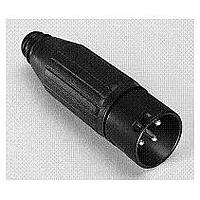 Switchcraft AAA3MPBZ ຕົວເຊື່ອມ 3 ຂາ ຜູ້ຊາຍ ສີເງິນ ດ້ວຍມືຈອງພາສີດດຳ