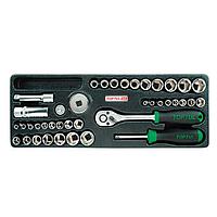 TOPTUL GCAT4001-  40PCS - 1/4inch & 3/8inch DR. Socket Set (METRIC & SAE)