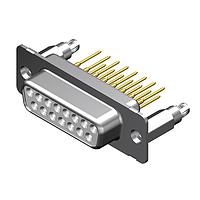 Molex / FCT 173109-0365 ຕໍ່ຕໍ່ D-Sub - ຄວາມໜາ້ຫນາຍມາດຕະຖານ FCT DSUB STR PC RCPT 15 PN W/SNAPIN