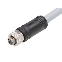 Molex 1205000301 ເສັ້ນສາຍອຸປະກອນຈັບສັນຍາ / ເສັ້ນສາຍອຸປະກອນຂັບ M12 ປະເພດສະເລັດດຽວ 5 ໂພນ ຜູ້ຍິງເຖິງ Pigtail 16 AWG ສີເທົາ 2.0m ຄວາມຍາວ