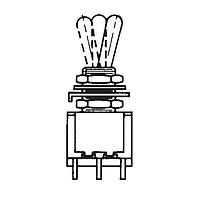 Electroswitch A226L11YZQ ສະຫນັບສະຫນູນ Rocker DPDT ON-NONE-(ON)