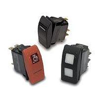 Carling Technologies V6D2AH0B-00000-000 ສະຫງວນສະຫງວນ Rocker Switch SPDT ON-OFF-ON 20A 12V Brght Grn No Act
