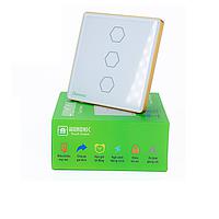 HUNONIC HN03SVT WiFi Touch Switch 3 ປຸ່ມຮຽບຮ້ອຍ (White)