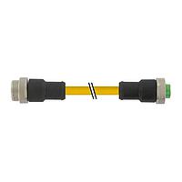 Murrelektronik 7700-A4A01-U1C0030 ເສັ້ນສາຍອ່ານສະເຫຼີມ / ເສັ້ນສາຍກະທົບ Mini (7/8) 4 ໂພນ, ຜູ້ຊາຍ (ພິເສດ) 0/ຜູ້ຍິງ 0, TPE 4x16AWG ye UL/CSA, TC-ER 0.3m