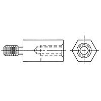 RAF Electronic Hardware 4656-1032-SS-20 ເຮັກ 3/8 ເຮັກ X 3.00 ຄວາມຍາວ ເຮັກ ຊາຍ-ຍິງ Standoff