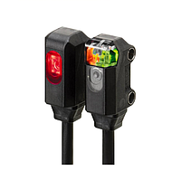 OMRON E3T-ST11 2M Ultracompact, Ultrathin ເຊັນເຊີ Photoelectric ມີເຄື່ອງຂະຫຍາຍສຽງໃນຕົວ (1000 mm, through-beam, NPN, Light-ON)