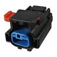 Aptiv 54200200 ຕົວເຊື່ອມຕໍ່ 2 ທາງ ຜູ້ຍິງ APEX 2.8 ບໍ່ມີຝາ ສີດຳ CONN