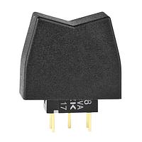 NKK Switches G18KP-YA ສະຫນັບສະຫນູນ Rocker SPDT (ON)-OFF-(ON) ຝາດດຳ