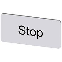 SIEMENS 3SU19000AC810DS0 ປ້າຍປະກັບ, ປ້າຍຢຸດ INSCR. LABEL, ເງິນ 12.5 X 27MM, ຢຸດ