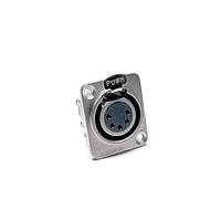 Amphenol SINE Systems AX5FD ຕົວເຊື່ອມ XLR 5 ໂພນ XLR ຜູ້ຍິງ ຕິດຕັ້ງບ້ານພື້ນຖານ ຕິດຕໍ່ມາດຕະຖານ ສີນິເຄວລສົດ