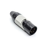 Amphenol Audio AX5MB8M-AU ຕົວເຊື່ອມສາຍສະເພາະ 5P PIN M PLUG BLKGLD W GRY MRK SLV