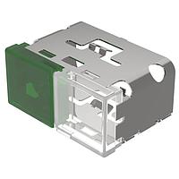 EAO 03-902.5/9 ເປີດຮາດແວຣເລນສ໌, 18 mm x 38 mm, ແສງສະຫວ່າງ, ສີຂາວ-ຂຽວ, ພື້ນຜິວ, ພລາສຕິກ