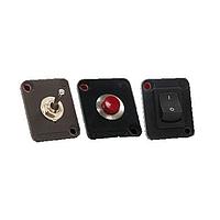 Switchcraft EHPBSMBB ສະຫຼຸບສະຫຼຸບ MOMENTARY PUSHBUTTON SWITCH, SPDT, ສີດຳ
