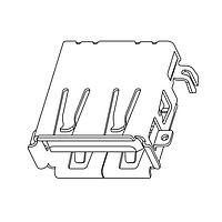 Amphenol FCI 10130976-101BLF ຕົວເຊື່ອມ USB ປະເພດ A USB 2.0 ປະເພດ RECEPTACLE