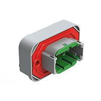 Amphenol SINE Systems ATM13-08PC-BM01 ຕົວເຊື່ອມ RA Flng Mnt PCB Rcpt 8POS Gry Gld Cont C