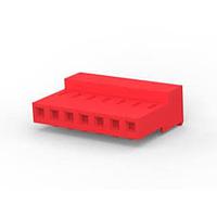 AMP Connectors - TE Connectivity 3-640433-7 ການປະກອບ Receptacle ປິດບໍ່ມີ TABS 7P ແດງ 22 AWG