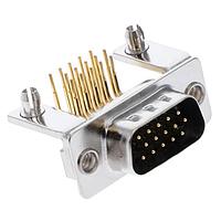 NorComp 781-M15-113R141 ຂໍ້ມູນສູງ D-Sub Connectors IP67 Male 0.350" Footprint High Density D-Sub 15 Position Right Angle Dip Solder